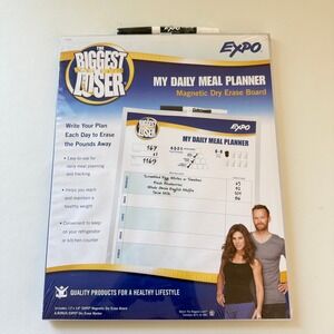 The Biggest Loser Daily Meal Planner Magnetic Dry Erase‎ Board White 11x14